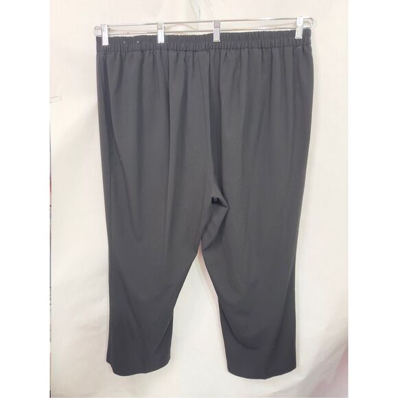 Catherines Plus Size 24W Dress Pants Black Trousers Straight Leg Elastic 1506 - Picture 2 of 8